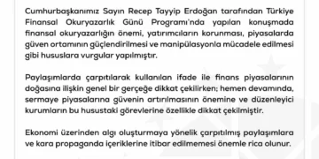 DMM’den “Erdoğan ‘sermaye piyasalarına yatırım yapmak risklidir’ dedi” iddialarına yalanlama