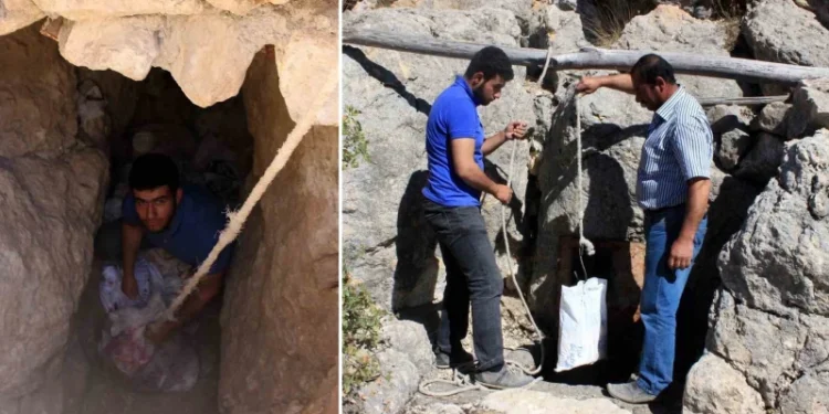 Erzincan’da asırlık gelenek: Peynirler yüzyıllardır doğal buz mağaralarına emanet