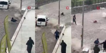 Ankara’da sel vatandaşları sürükledi