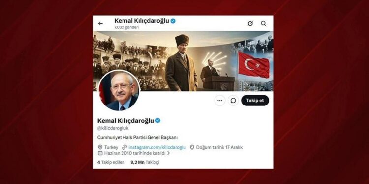 Kemal Kılıçdaroğlu, sanal medyadaki unvanını güncelledi