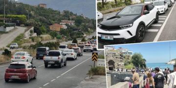 Turistik ilçede bayram tatili yoğunluğu: 25 bin 308 araç girişi oldu