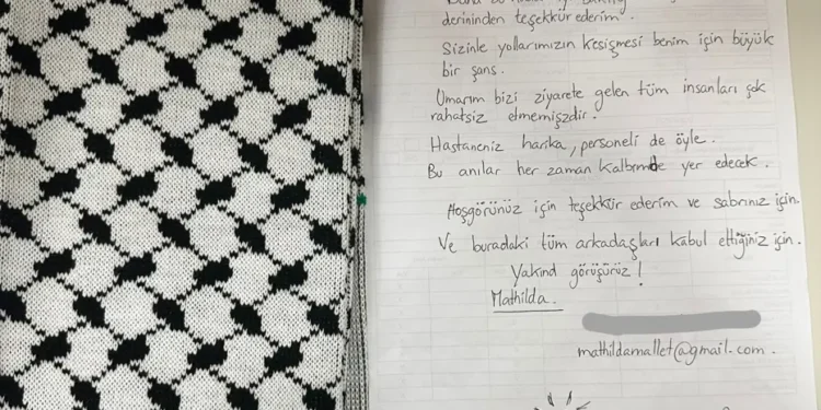 Sumud aktivistinden Türk doktorlara teşekkür mektubu