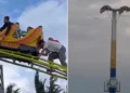 Lunaparktaki bayram eğlencesi kabusa döndü: Dakikalarca baş aşağı asılı kaldılar