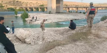 Fırat Nehri’nde su yükseldi: Piknik yapan sekiz kişi mahsur kaldı
