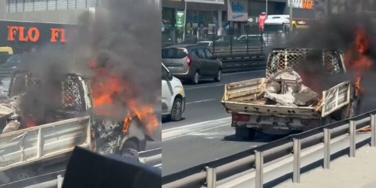 Seyir halindeyken bir anda alev aldı! İstanbul’da korkutan anlar
