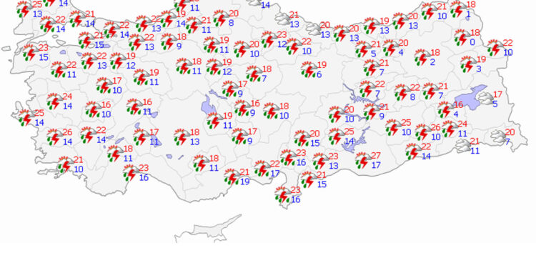 Meteoroloji’den 81 il için kuvvetli sağanak uyarısı