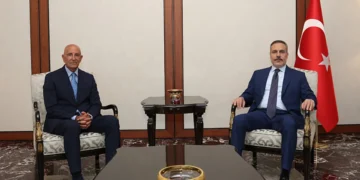 Dışişleri Bakanı Hakan Fidan ABD’nin Ankara Büyükelçisi Tom Barrack’ı kabul etti