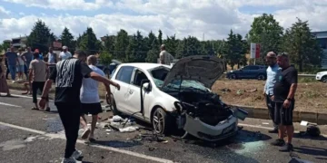 Tekirdağ’da düğünlerine günler kala trafik kazası geçiren çift yaralandı
