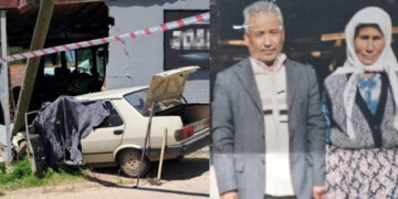 Feci kaza… Duvara çarpan otomobildeki yaşlı çift öldü