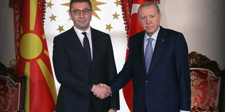 Erdoğan, Kuzey Makedonya Başbakanı Mickoski’yi kabul etti