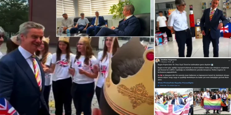 İngiliz elçi FETÖ okulunda: LGBT kıyafetiyle gitti