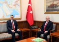 Ankara’da önemli görüşme. İçişleri Bakanı Çiftçi, Milli Savunma Bakanı Güler’i ziyaret etti