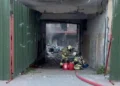 Küçükçekmece’de boşaltılan sitede yangın