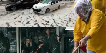 Ankara’da sağanak ve dolu: Bir anda bastırdı, yollar beyaza büründü