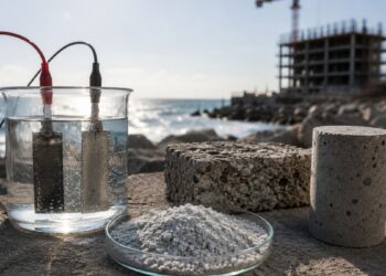 Deniz suyuna elektrik vererek betona alternatif geliştirdiler