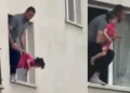 Bıçakla 3 yaşındaki kızını rehin aldı. Polis vurarak durdurdu