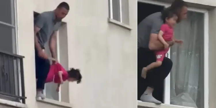 Bıçakla 3 yaşındaki kızını rehin aldı. Polis vurarak durdurdu