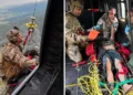 Yürüyüşte mahsur kaldı. Askeri helikopterle kurtarıldı