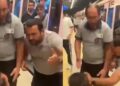 Kavganın arasında kalıp darbedilen temizlik görevlisinin attığı tokadın sesi istasyonda yankılandı